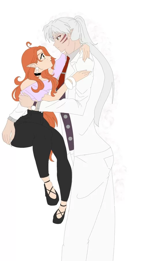 Sesshomaru and OC Lily by dawn_dcook