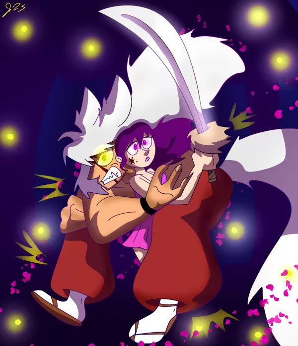 Inuyasha and Kagome Art by Xrossedpaths 
