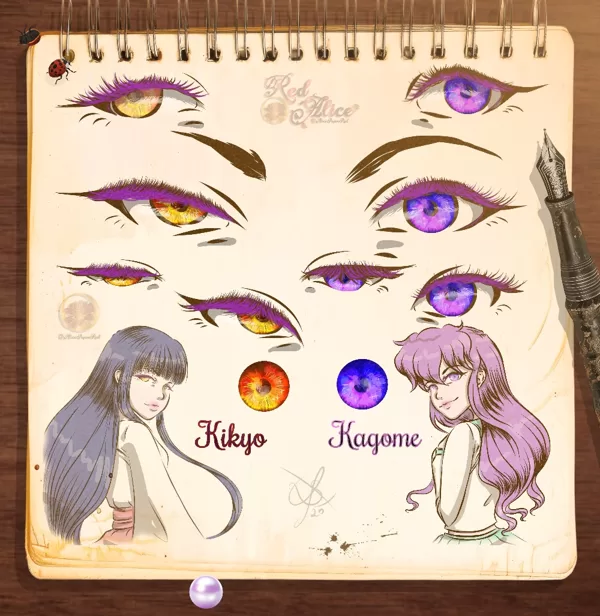 Kikyo and Kagome eyes